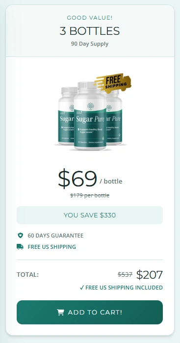Sugar Pure - 3 Bottle